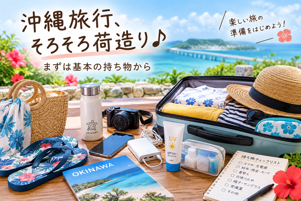 沖縄旅行の荷造りと基本の持ち物